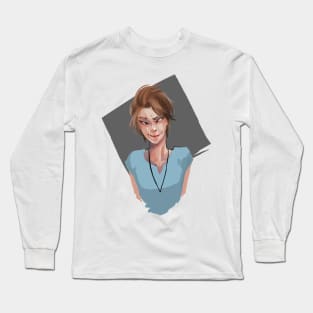 Brown-Haired Girl Long Sleeve T-Shirt